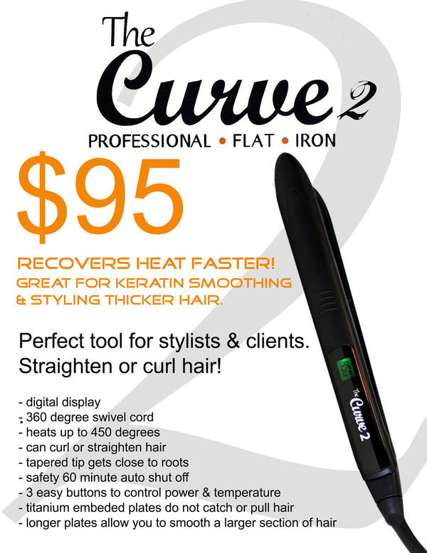 The Curve 2 Professional Flat Iron - Christopher Stephens Hair Salon West Palm Beach 